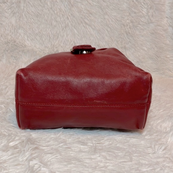 Coach Vintage Rare Red Convertible Backpack Crossbody Shoulder Bag Purse - Picture 9 of 17